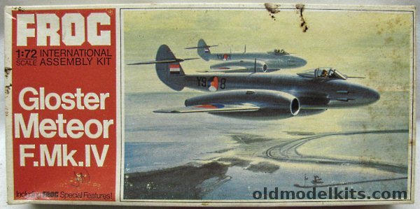 Frog 1/72 Gloster Meteor F.Mk.IV - RAF No. 263 Sq or Royal Netherlands No.323 Sq - Red Series, F200 plastic model kit